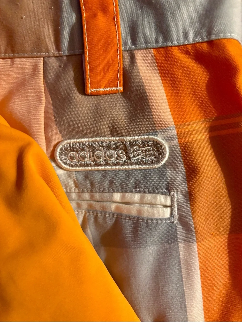 adidas Orange, gray & white Plaid Men's matching set - Picture 2 of 9